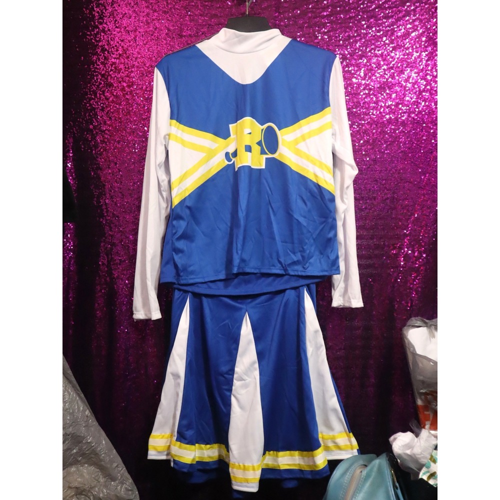 Blue Cheerleader Costume Large Rubies Women Riverdale Vixens 4pc Set Pom Poms